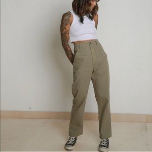 P&Co 304 Barrel Leg Jeans - Olive NWT